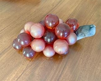 $50 - Decorative vintage grape cluster on wood branch; 4 12/"H x 10"L x 5"W