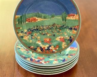 $60 - Villeroy & Boch, Luxembourg dessert plates (6); 8 1/4" diameter
