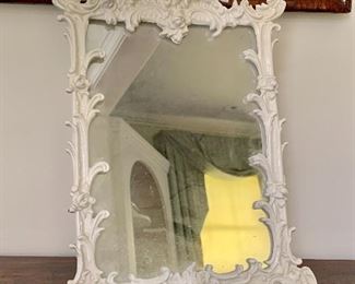 $40 - Iron vanity mirror; 15"H x 9 1/2"W