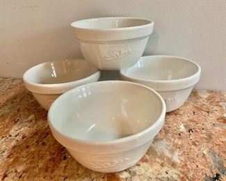 $24 - Set of four vintage ceramic dessert bowls; 2 3/4"H x 4 3/4" diameter