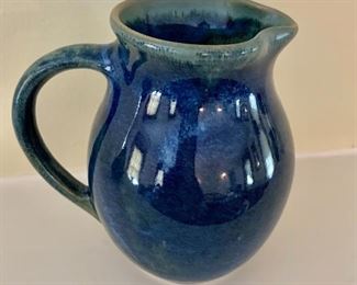 $24 - Decorative glazed pitcher #2 -  5"H x 4 1/2"W