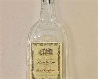 $20 - Decorative wall hanging glass bottle; 12"H x 4 1/2"W 