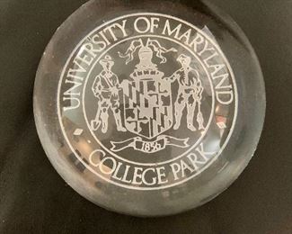 $20 - University of Maryland paperweight - approx. 4"D