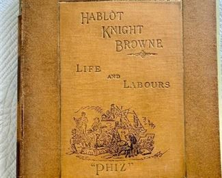 $95 - Hablot Knight Browne, Life and Labours by David Croal Thomson;  Chapman and Hall 1884;  leather bound; limited edition of 250 copies; numbered and initialed by author