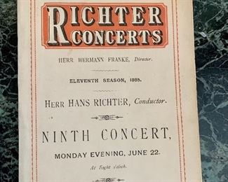 $20 - Richter Concerts Program, 1885