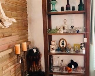 nice glass shelf stand. Very nice glass pieces