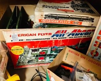 Vintage America Flyer All Aboard train landscapes with all American  Train