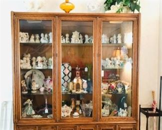China Cupboard.  Many Precious Moment figurines