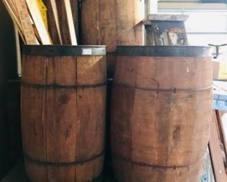 wood barrels