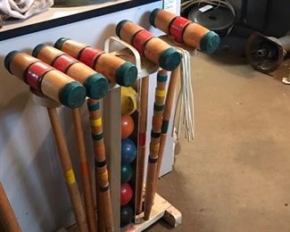 vintage croquet set 