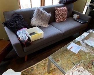 Couch. Some cat damage to top. Nice frame