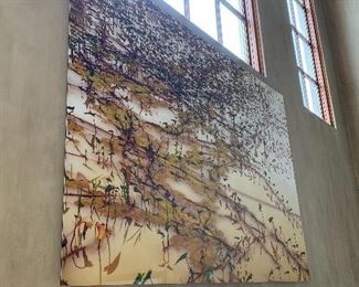 Large entryway photo art of flooded Malaysian fields 