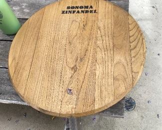 Wine barrel top decor