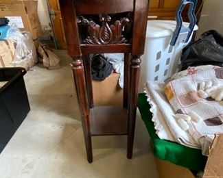 Tiny wooden end table
