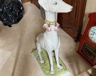 CVE marked porcelain greyhound that some crazy person on 1stdibs wants $2200 for..... you’ll get a wayyy better deal with me 😄