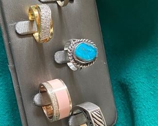 Sterling, Mexican sterling 980, stainless steel, high end costume, gold