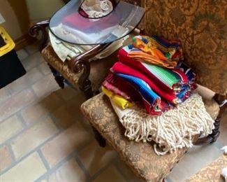 Lots of handmade linens from around the world