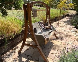 Outdoor wooden bench