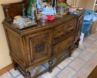 Antique vanity buffet 