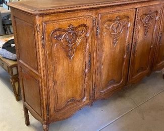 Large custom hand carved king sideboard