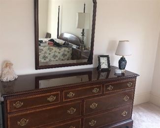 Dresser w/mirror by American Masterpiece Collection of Hickory