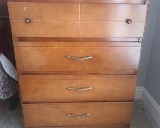 Dresser has four drawers. It’s  in ok condition, could use some tender loving care. Measures 29" x 15" x 37". https://ctbids.com/#!/individualEstateSales/316/9887