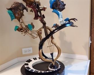 Paul Wegner bronze "Sing 'Em Low"