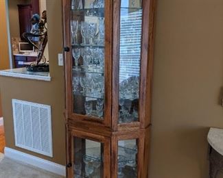 Lighted curio cabinet