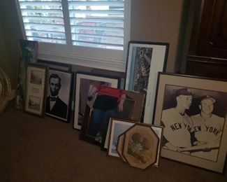 Just some of the framed lithographs, art & prints