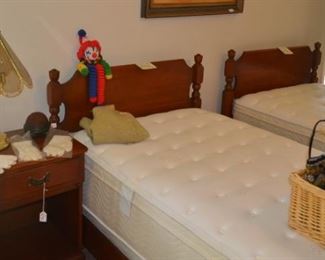 Cherry wood beds and night stand