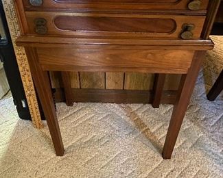 Old Two Drawer Spool Cabinet