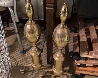 Nice Williamsburg  Brass Andirons