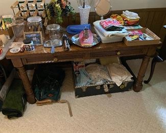 Century Furniture Two Drawer Table