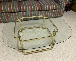 Brass and Glass Coffee Table
