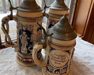 Antique German steins