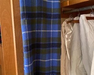 Wool plaid lap blanket