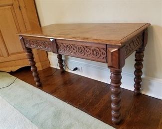 antique 2 drawer table
