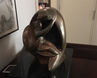Original Issac Kahn Bronze Figurine "Togetherness"