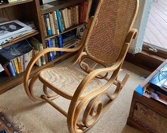 TWO Rocking Chairs, Bentwood and caned seats