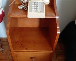 Vintage Maple Telephone Set