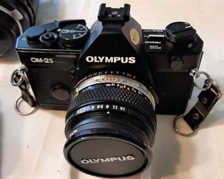 Olympus OM-2S SLR with 50mm lens