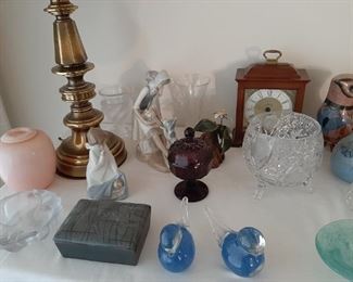 Lladro, vintage glass and crystal