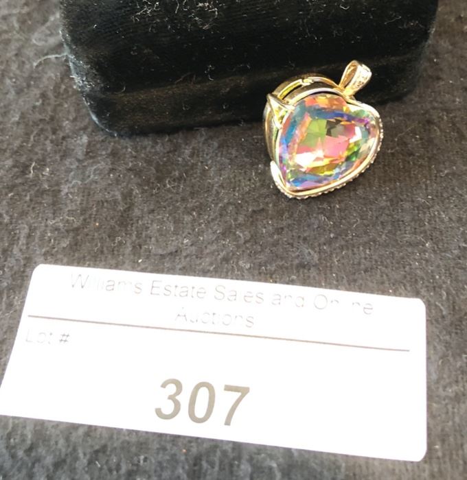 14K Rio Topaz and Diamond pendant