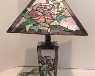 Tiffany style slated glass lamp