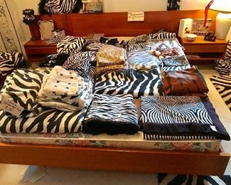 Scandinavian Teak platform bed with nightstands