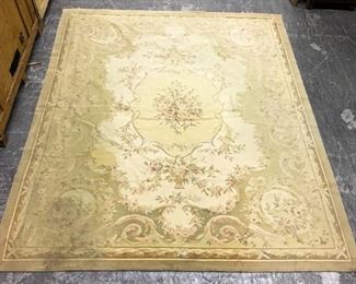 188	Floral Aubusson	Stains and wear throughout. 9' 9 1/2" x 8'1"
