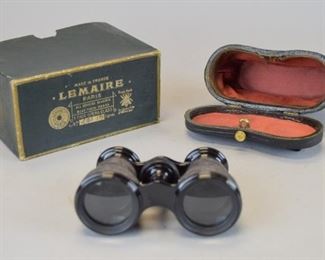 196	Pair of Lemaire Opera Glasses	A pair of Lemaire opera glasses, model no. 201 15. Glasses are in very good condition, and are held in their original carrying case and box. 5" L x 3" W x 4" H
