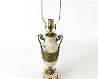208	Marble Urn Lamp With Bronze Mounts	26"H to top of harp
