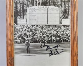 312	Signed Ben Crenshaw Player Photograph	A photograph of Ben Crenshaw at a golf tournament with a signature. Very good condition, framed. 9" L x 11.5" H
