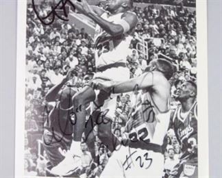 314	Cedric Ceballos Photograph with Signature	A signed photograph of Cedric Ceballos, a former NBA player for the Phoenix Suns. Very good condition. 5" L x 8" H.
